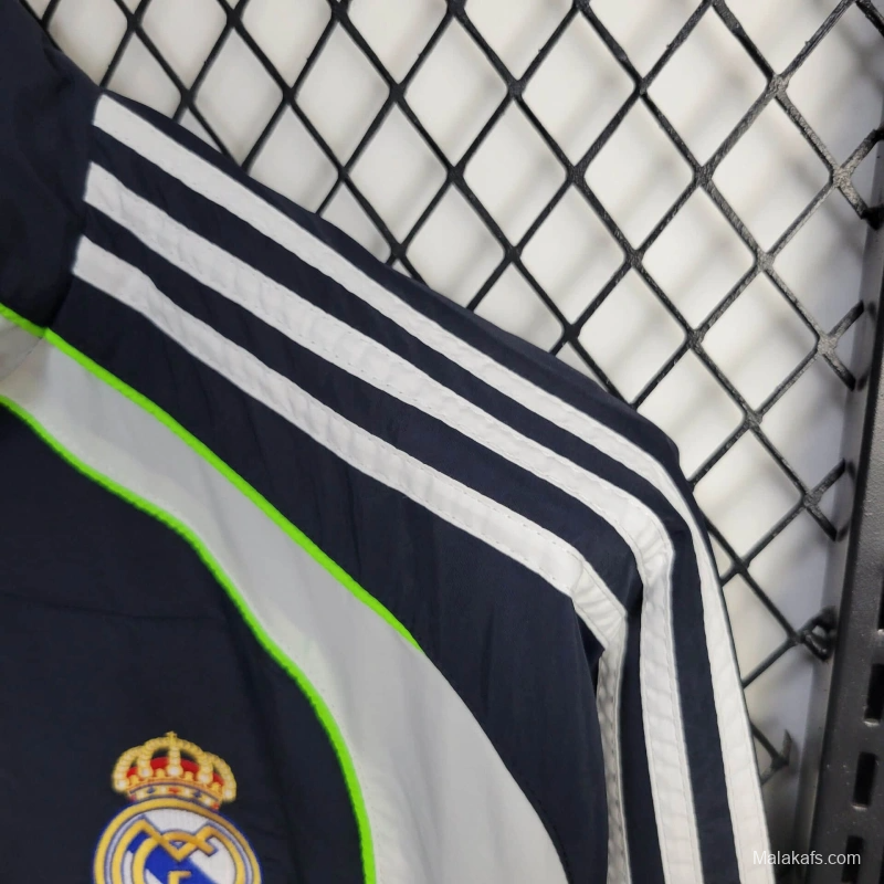 25/26 Real Madrid Jacket Navy/White Windbreaker