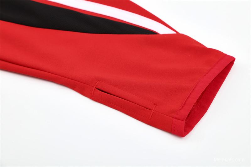 Retro 03/04 AC Milan Red Half Zipper Jacket