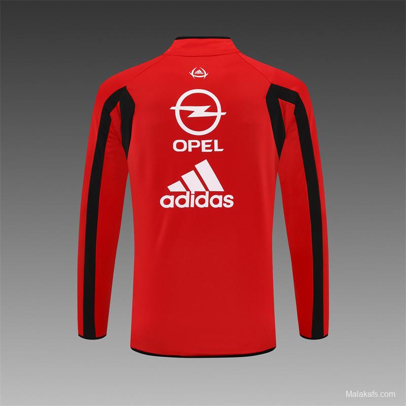 Retro 05/06 AC Milan Red Half Zipper Jacket