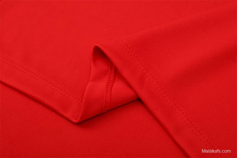 Retro 04/05 AC Milan Red Half Zipper Jacket+Long Pants