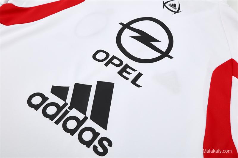 Retro 05/06 AC Milan White Half Zipper Jacket+Long Pants