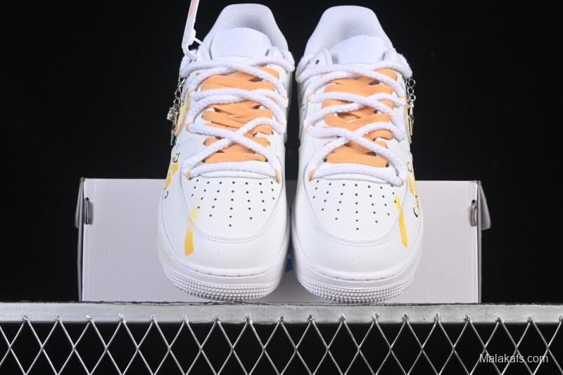 Nike Air Force 1 '07 Low Leo Hand-Painted Doodle Zodiac Series Low-Top Casual Sneakers - 723-822