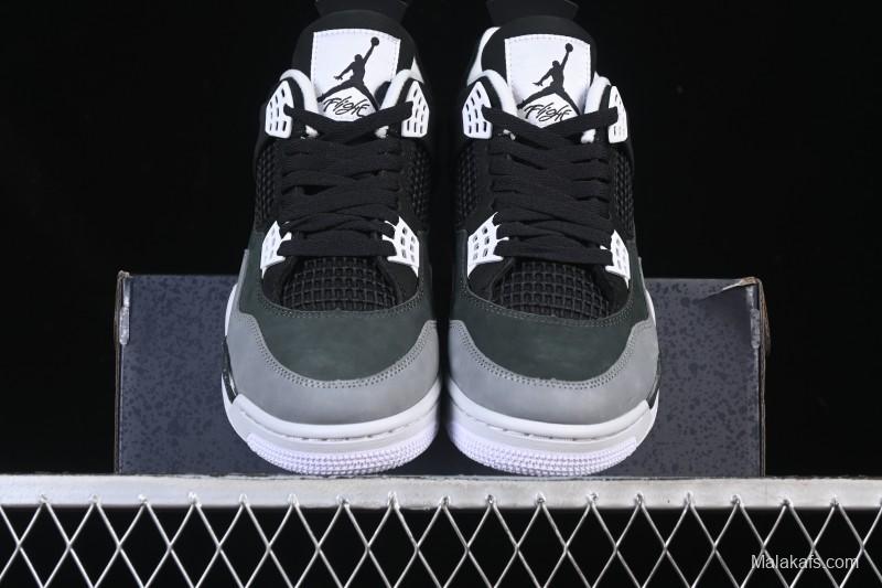 Nike Air Jordan 4 Retro Basketball Shoes with Fear Pack Design - FQ8138-002