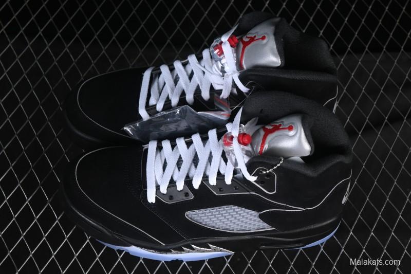 Nike Air Jordan 5 Black Metallic Reimagined Retro Basketball Shoes - HF3975-001
