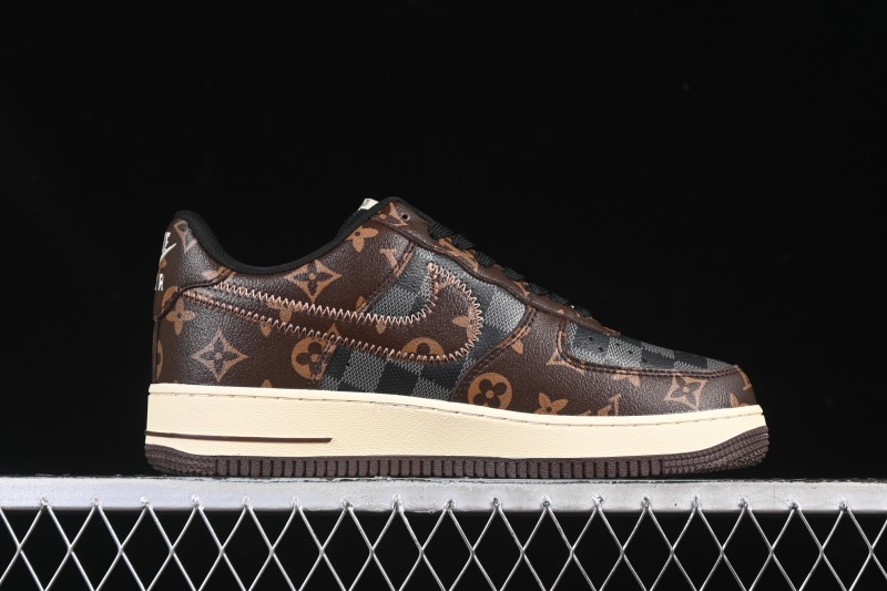 Nike Air Force 1 '07 Low LV Collaboration Coffee Gray Casual Sneakers - SC0601-563