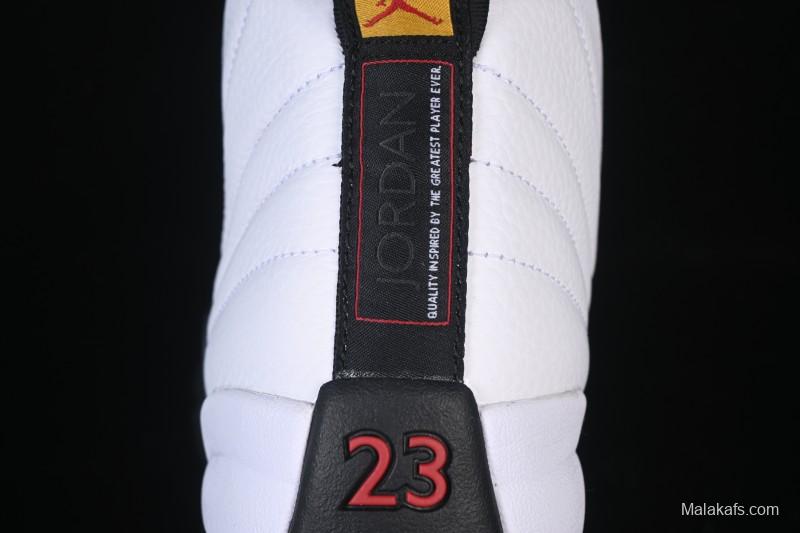 Nike Air Jordan 12 Retro Taxi Gold Buckle Basketball Shoes - CT8013-117