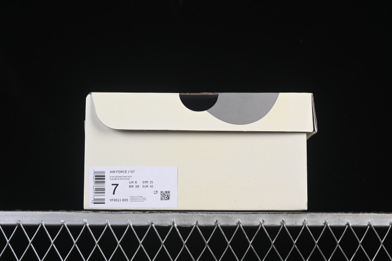 Nike Air Force 1'07 Low Casual Sneakers in White Black Gray - YF9511-805