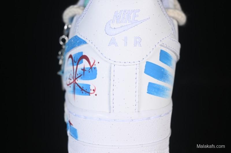 Nike Air Force 1 '07 Low Aries Hand-Painted Doodle Zodiac Series Casual Sneakers - 321-419