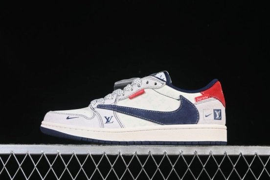 Nike Travis Scott x Fragment Design x Air Jordan 1 Low OG SP AJ1 Low-Top Casual Sneakers - CX5050-Y15