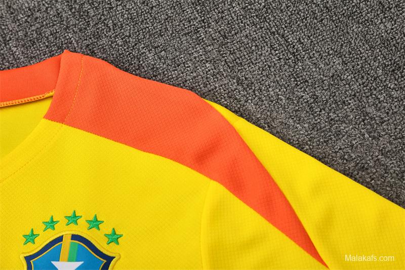 25/26 Brazil Yellow with XS Short Sleeve+Soccer Shorts