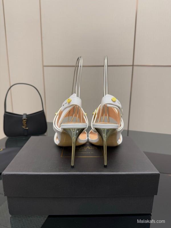 Balmain 2025/SS Metal Heel High Heel Sandals - KFY00320