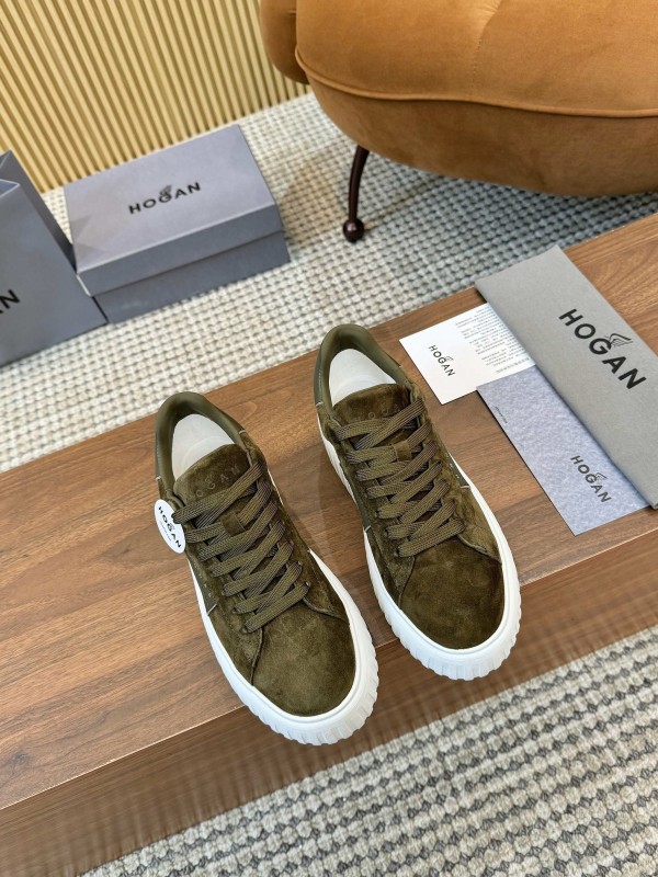 Hogan H-STRIPES Series Couple Thick Sole Biscuit Sneakers Casual Sports Shoes - AS00310