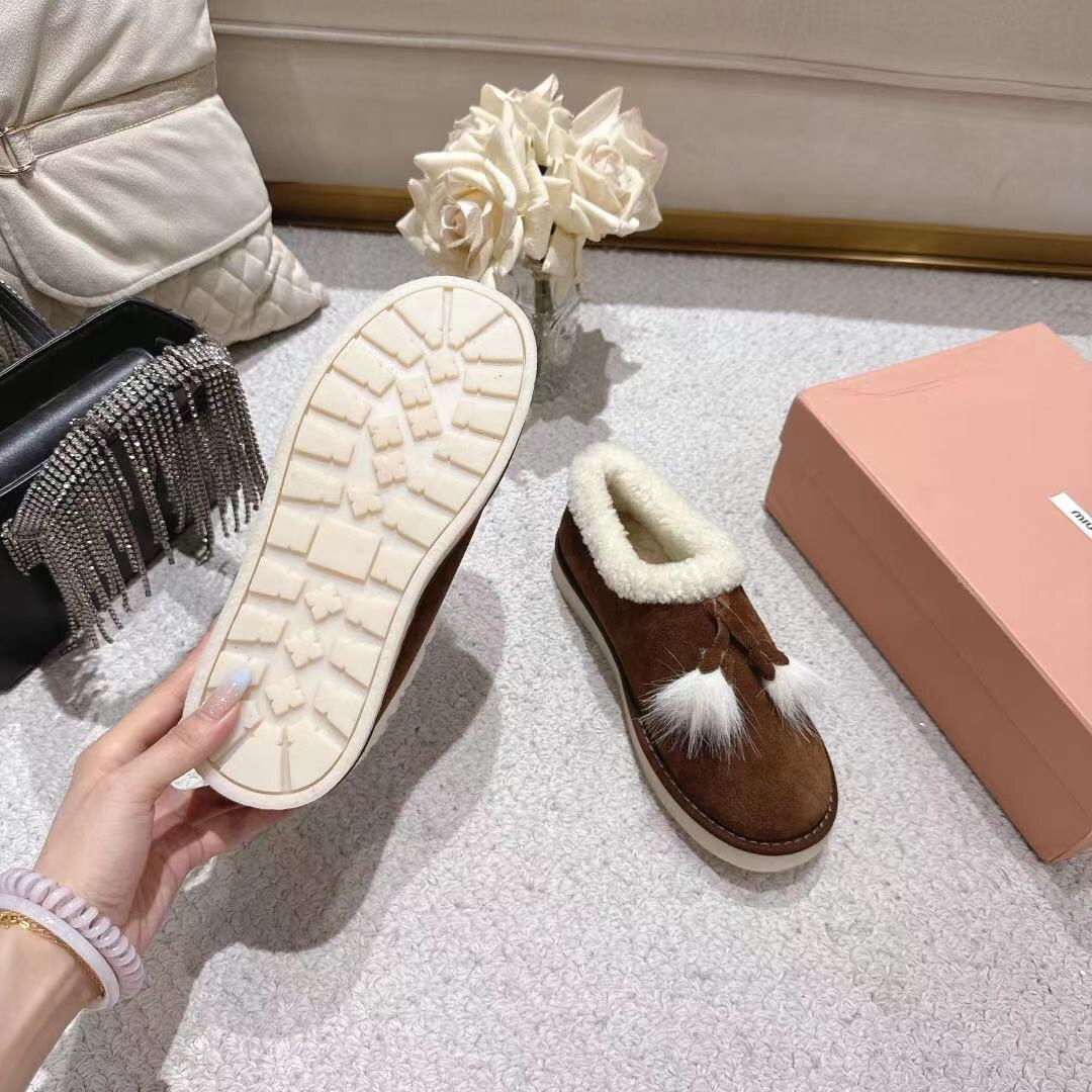 MIU MIU 2025 SS Korean Style Popular Small Potato Snow Boots Upgraded Version - LY00290