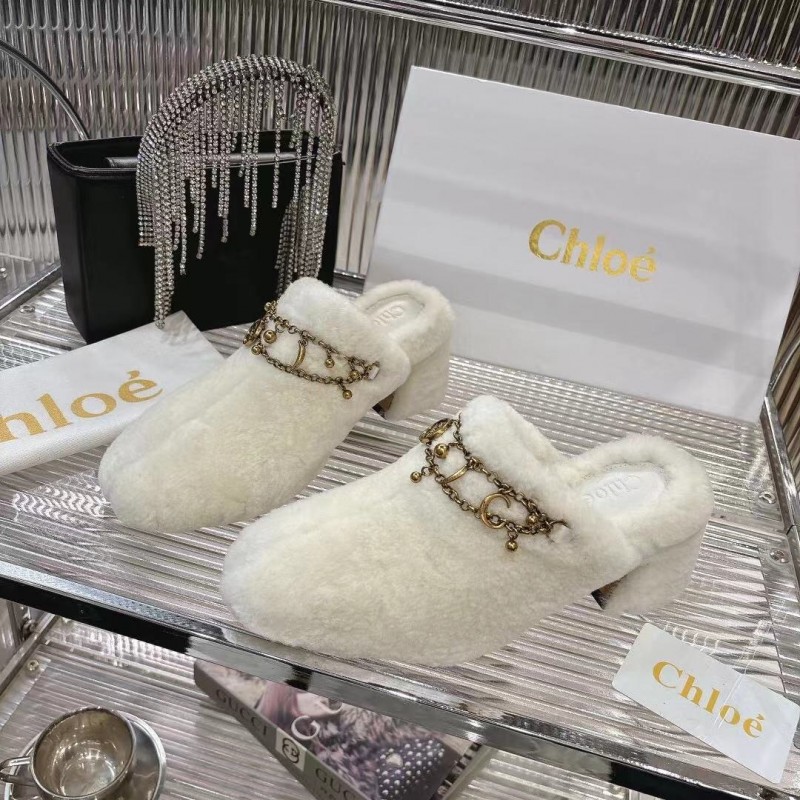 Chloe 2025/SS Real Fur Slippers - LY00320