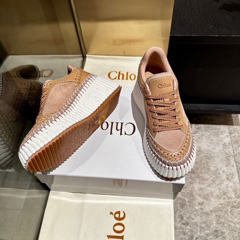Chloe 2025/SS Hand-Stitched Mark Line Casual Shoes - LY00350
