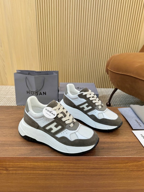 Hogan H-STRIPES Series Couple Thick Sole Dad Shoes Leisure Sneakers - LY00370/LY00380