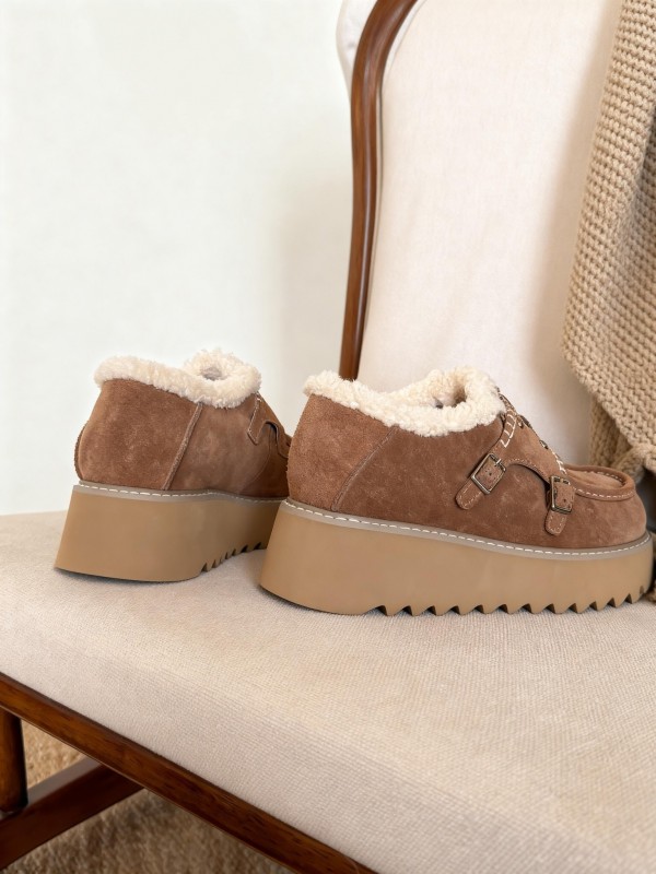 SugarSu Retro Snow Boots Platform Sole Casual Shoes - KFY00270