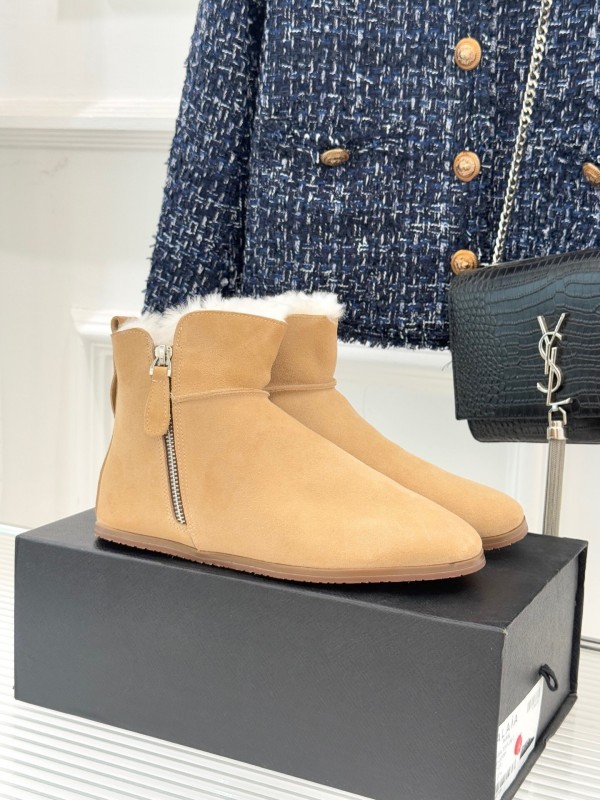 ALAIA Minimalist Side Zipper Retro Snow Boots - KFY00320