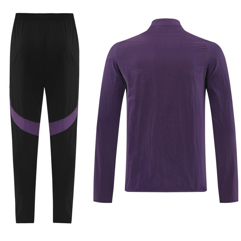 25/26 Manchester United Purple S-2XL Half Zipper Jacket+Long Pants