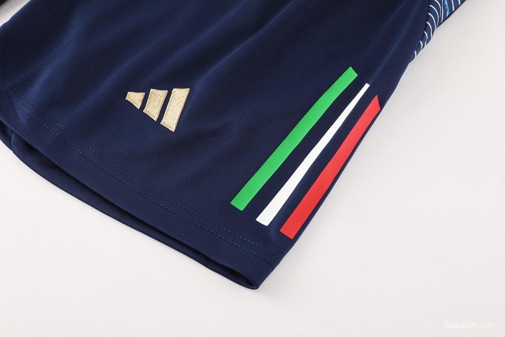 2025 Italy Royal Blue Short Sleeve+Soccer Shorts