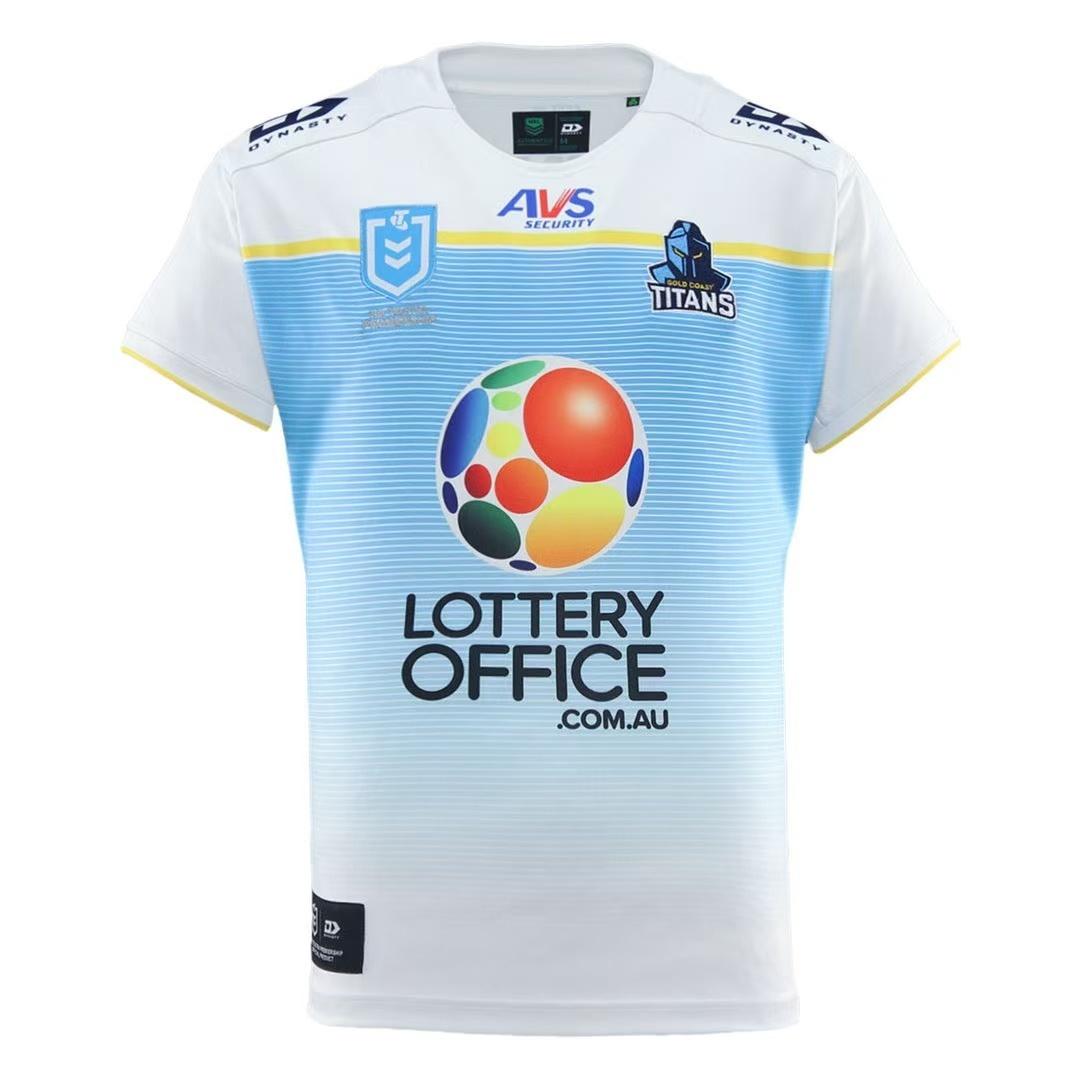 2026 Gold Coast Titans White with Sky Blue Gradient Away Jersey