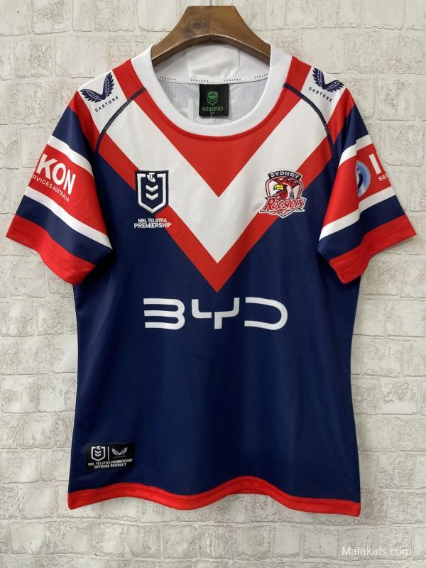 25/26 Sydney Roosters Navy with Red and White Chevron Jersey