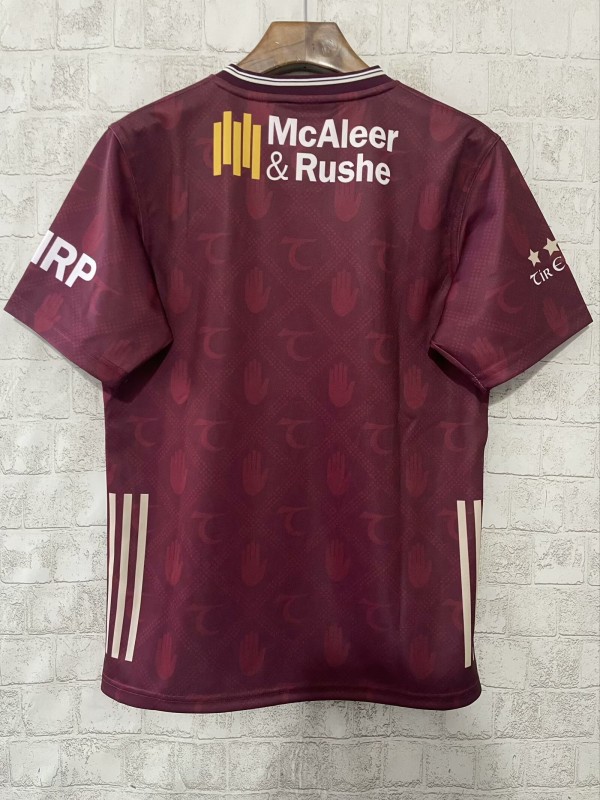 25/26 Tyrone GAA Maroon with Gold Accents Jersey