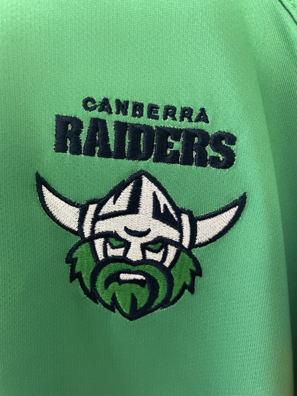 25/26 Canberra Raiders Green with White, Blue and Gold Stripes Jersey