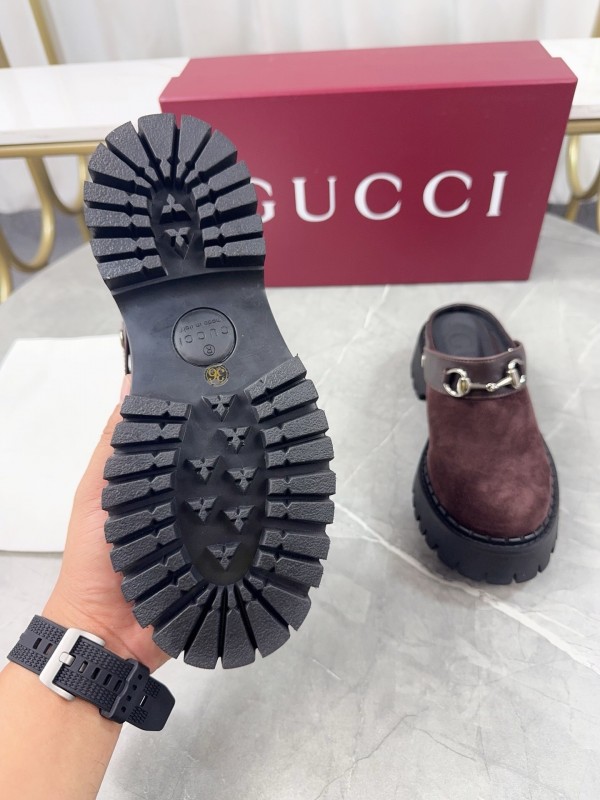 Gucci GG Platform Loafers with Lug Sole - KFY00280