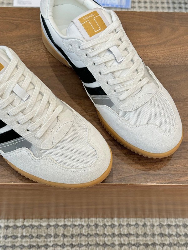 Tom Ford 2025 SS Casual Shoes with Classic Color Blocking and Imported Leather Insole - AS00350