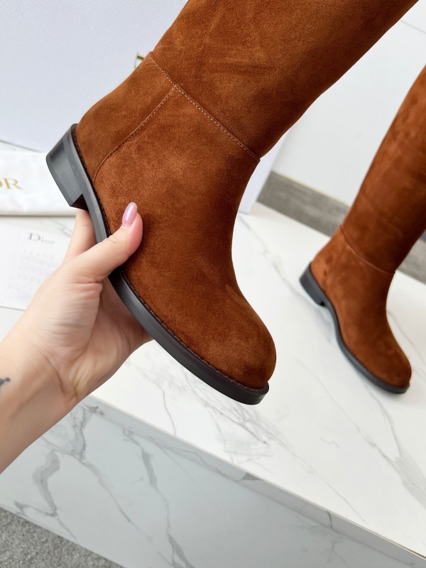 Dior 2025/SS Retro British Style Brogue New Knight Boots - LY00460