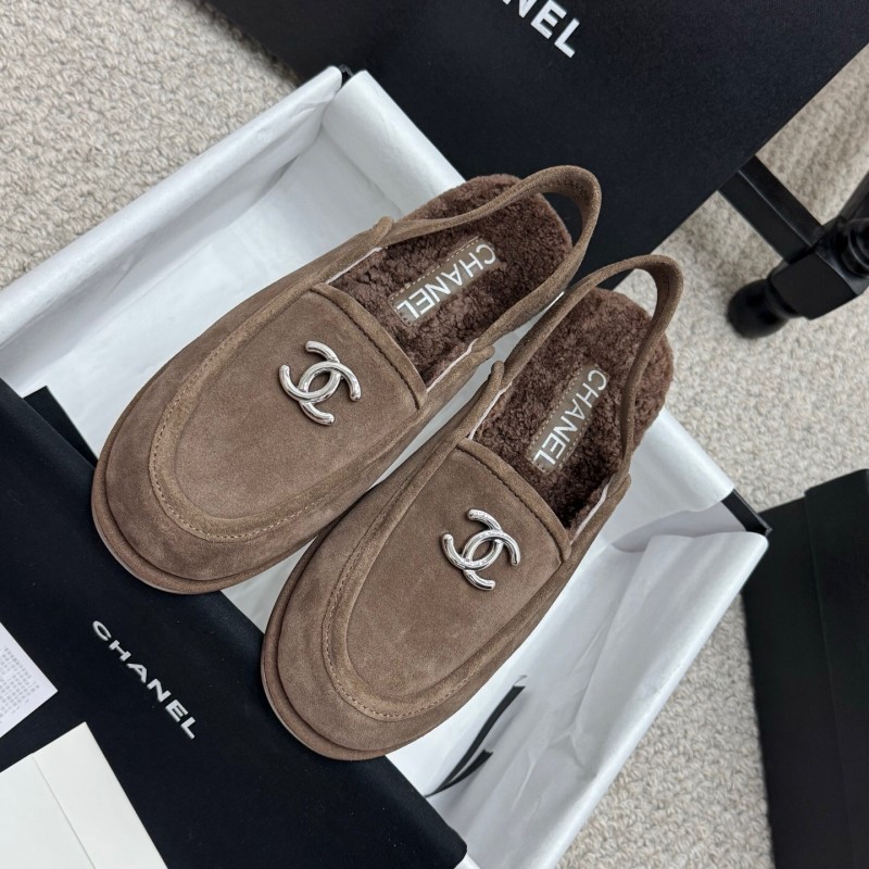 Chanel 2025/ss Teddy Fur Loafers - KFY00300