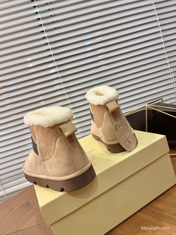 Brunello Cucinelli Winter New Snow Boots Lamb Fur Buns Boots - AS00350