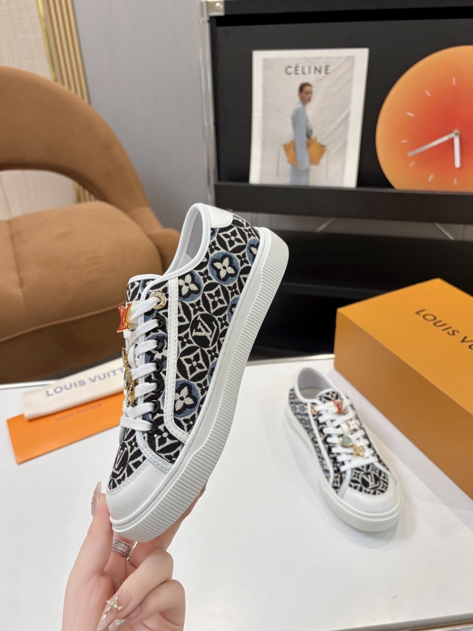 Louis Vuitton Lagoon Series Denim Sneakers with Buckle - AS00300