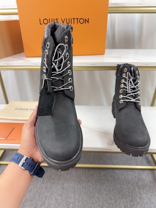 Timberland x LV Monogram Ankle Boots Waterproof Suede - LY00380