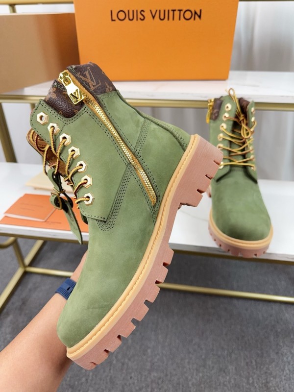 Timberland x LV Monogram Ankle Boots Waterproof Suede - LY00380