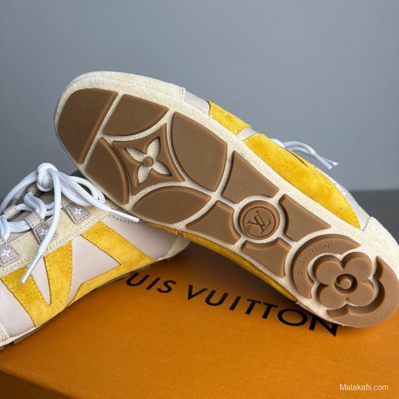 Lv Sneakerina 2025 SS Ballet Round Toe Lace-Up Low Top Lifestyle Casual Shoes - YC