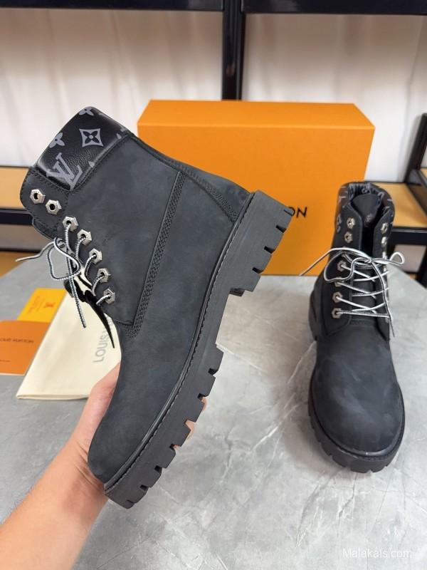 Timberland x LV Monogram Ankle Boots Waterproof Suede - LY00380