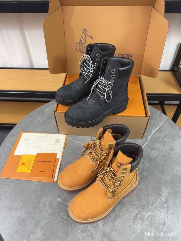 Timberland x LV Monogram Ankle Boots Waterproof Suede - LY00380