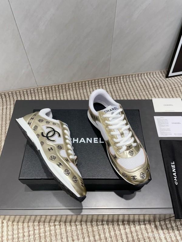 Chanel Silver Horn King II Casual Series Sneakers - KFY00330