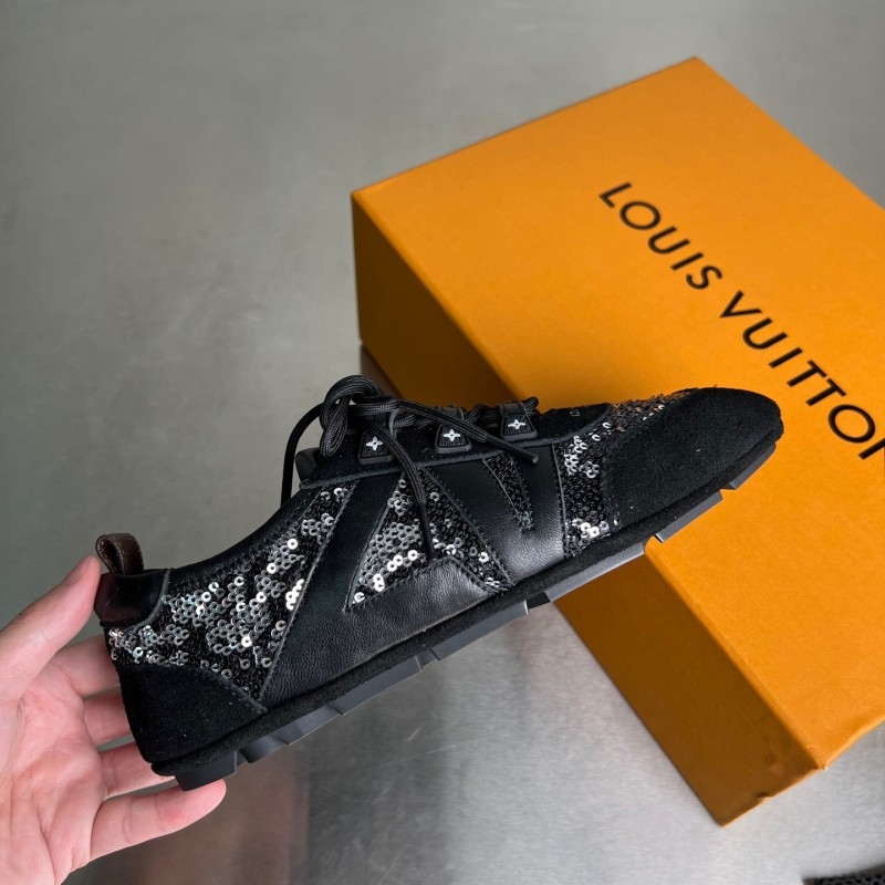Lv Sneakerina 2025 SS Ballet Round Toe Lace-Up Low Top Lifestyle Casual Shoes - YC