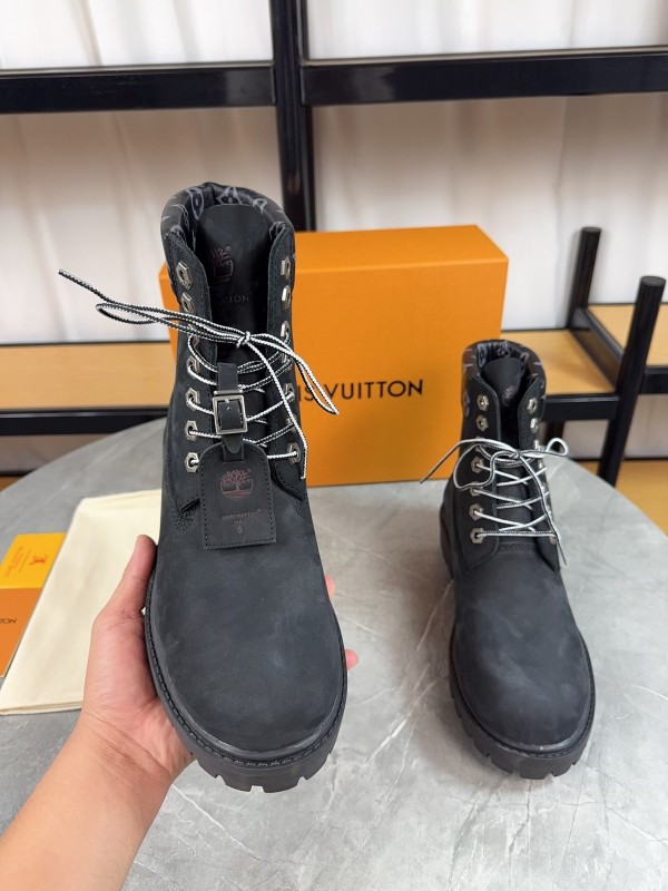 Timberland x LV Monogram Ankle Boots Waterproof Suede - LY00380