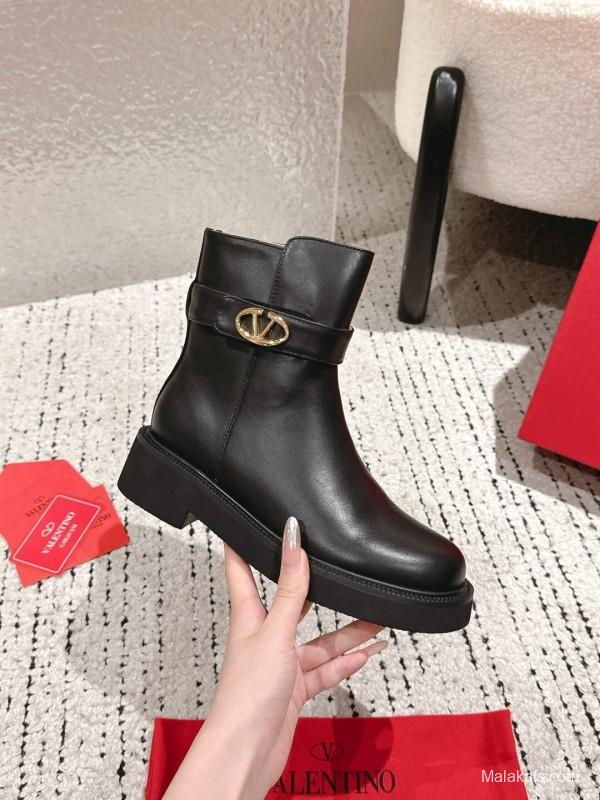 Valentino 2025 SS Collection Metal Element Short Boots - LY00330