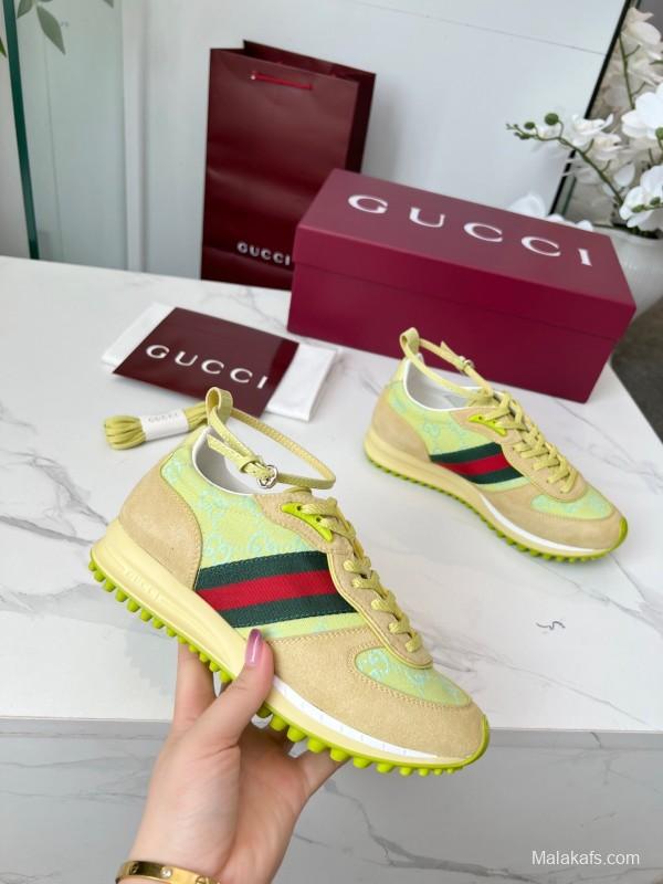 Gucci Women's Casual Shoes with GG Supreme Print and Metal Horsebit Detail - AS00330