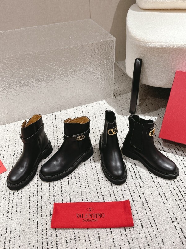 Valentino 2025 SS Collection Metal Element Short Boots - LY00330