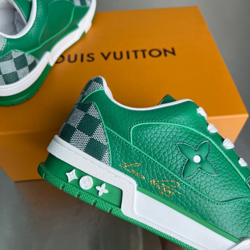 Louis Vuitton Signature Logo Casual Shoes with Imported Calfskin - YC