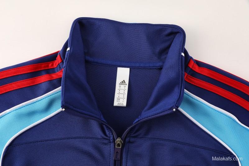 25/26 Arsenal FC Royal Blue Full zipper Jacket Tracksuit+ long pants