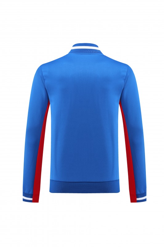 2026 Adidas Blue Full Zipper Jacket + Black Long Pants