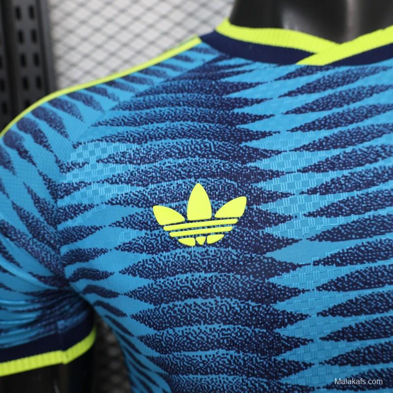 2026 Player Version Colombia Blue with Wavy Zigzag Pattern Jersey