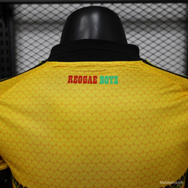 Player Version 2027 Jamaica Home Yellow with Reggae Stripe Jersey